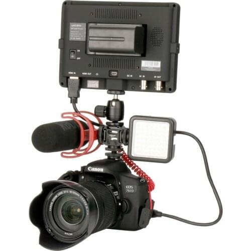 Ulanzi Triple 3 Cold Shoe Mount On Camera Shoe Mount Support BY-MM1 Microphone Video LED Light for DSLR Nikon Canon Camera