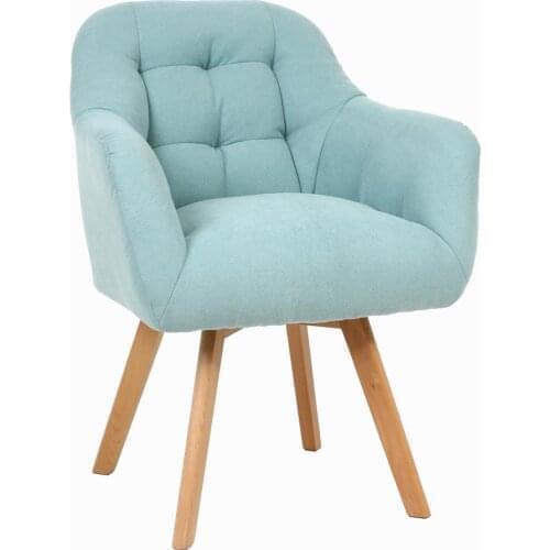 Nordic fabric sofa chair comfortable sedentary computer chair home lazy people talk balcony leisure chair desk net red chair