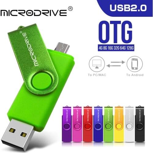 Best Sale OTG USB Flash Drive cle usb 2.0 stick 64G otg pen drive Smartphone Pendrive 4g 8g 16g 32g 128G storage devices