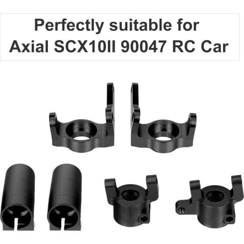 Metal Front Steering Knuckles C Hub Carrier Rear Axle Lock Out Set for Axial SCX10 II 90046 90047 RC Car Parts Accessories