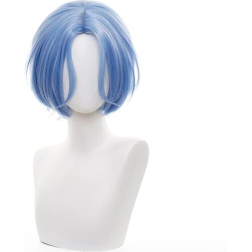 Anime SK8 the Infinity SK∞ Langa Cosplay Wig Gradient Blue Short Hair Halloween Men Headwear Costume Props Fake Hair