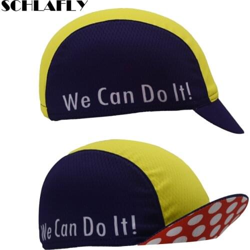 We can do it! cycling caps black yellow Headwear Quick-Drying Polyester Cycling Hat schlafly