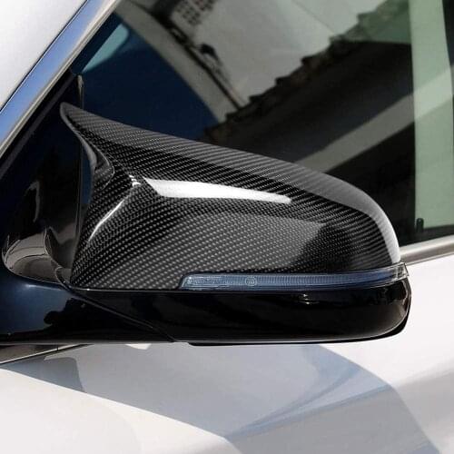 For BMW 3 Series F30 F34 2014-2017 Carbon Fiber Replacement Exterior Rear-view Mirror Cap Cover Trim