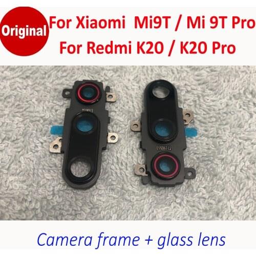 Original New Back Rear Camera Frame Glass Lens For Xiaomi Mi9T Mi 9T Pro Redmi K20 K20Pro Main Camera Cover Phone Replacement