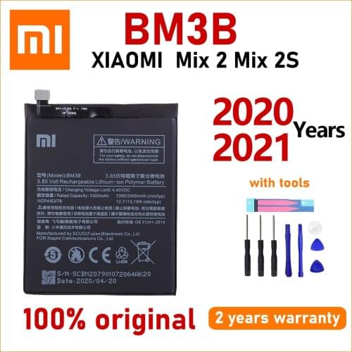 Xiao Mi Original 3300mAh BM3B Phone Battery For Xiaomi MIX 2 2S Replacement Battery High Quality Phone Batteries+Free Tools