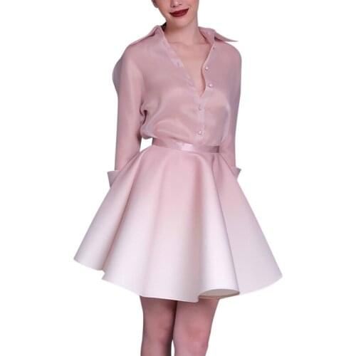 Girl dress women skirt suit girls blouses skirt suit shirt dresses 2 pcs suit office elegant prom dress evening dresses Shirts