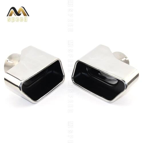 Suitable for BMW 5 series modified exhaust pipe square mouth tail throat 535 GT550 640 bilateral square tail mouth