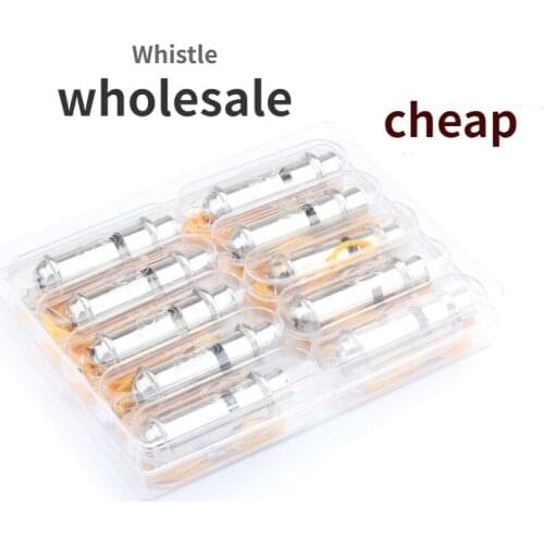 Police Whistle Metal with Lanyard Bobby Sets Outdoor Survival Lifesaving Security Military Alarm Wholesale