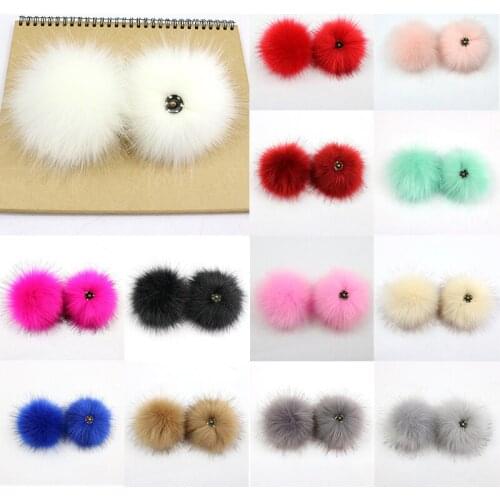 8-10cm DIY Faux Fur Pompoms Fox Fur Pom Poms Natural Fur Pompon For Hats Bags Shoes Accessories Craft Supplies
