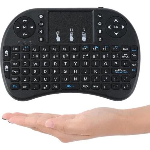 Portable Mini Wireless Keyboard 3 Colors Touchpad Air Mouse Touchpad for Android TV Box PC Pad 2017 Hot Selling 2 colors
