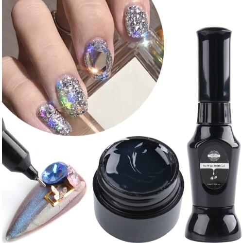 Nail Art Rhinestone Gel For Sticky Drill Super Adhesive Glue Crystal Gems Jewelry Decor UV Gel Nail Polish Manicure Tools NL1826
