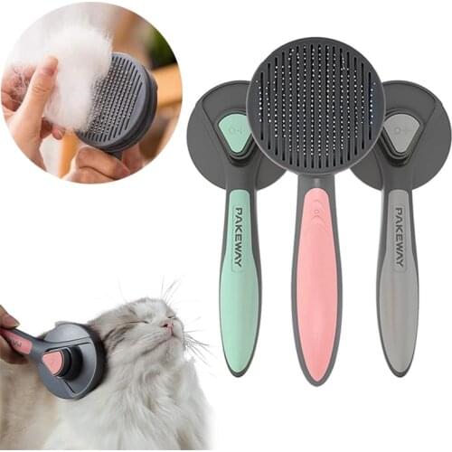 Pet Comb for Dogs Grooming Tool Automatic Hair Brush Remover Pet cat Hair shedding Comb Dog Beauty cleaning Comb Pet Products