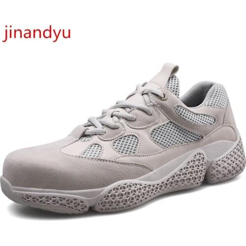 Construction Safety Shoes Mens Breathable Wear-resistant Safty Protection Anti-smashing Anti-piercing Indestructible Work Shoes