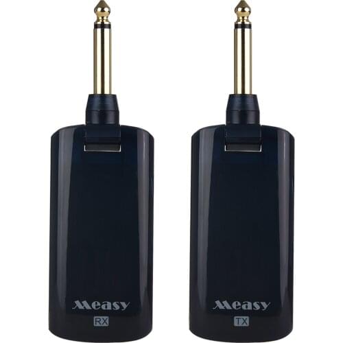 Wirelessly Guitar System Rechargeable Guitar Transmitter Receiver Set 270° Rotatable Plug & Play Pick Up for Electric Guitar