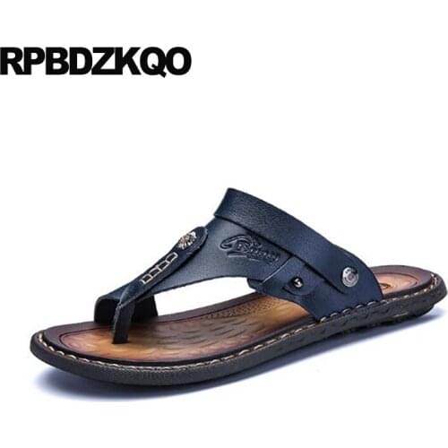 Flip flop slides fashion plus size 46 mens sandals 2019 summer outdoor waterproof shoes slip on slippers blue flat large native