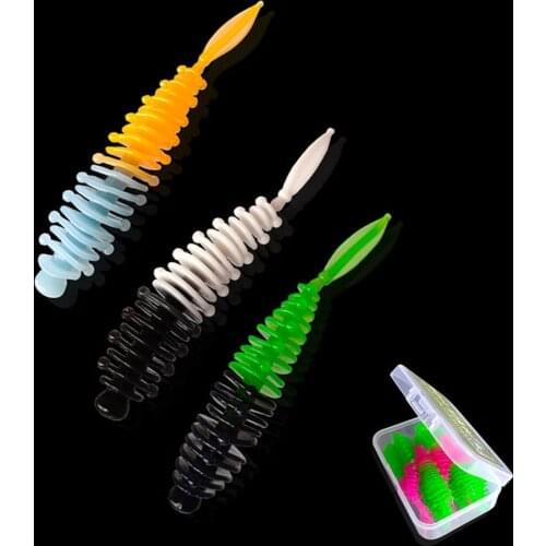 WALK FISH 10PCS Fishing soft Lures Jig Trout Worm Soft Baits 6cm/1.2g Wobblers Artificial Tackle Sea Worms Fishing Soft Lures