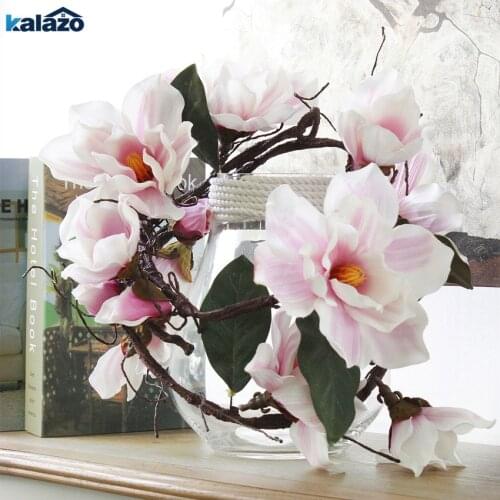 1pc 185cm Nylon long stem azaleas Magnolia Artificial flower branches arbitrary bending fake flower wedding home decorations
