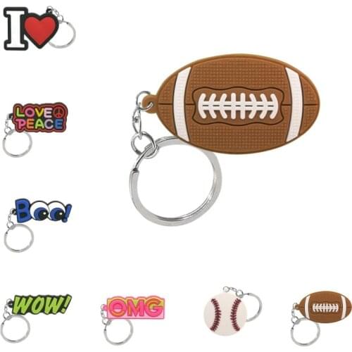 1PCS PVC Cartoon Key Chain Mini Anime Figure Key Ring Kids Toy Pendant Keychain Key Holder Fashion Charms Trinkets