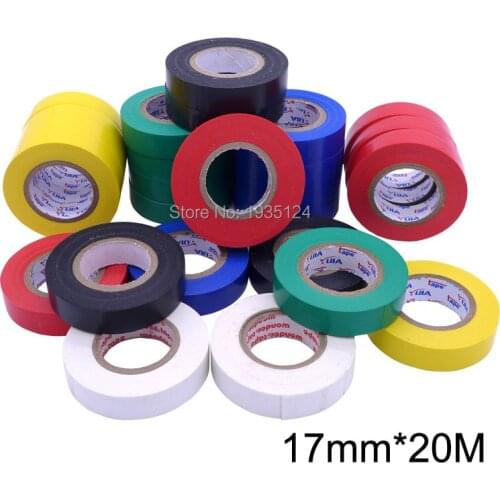 17mm*20M Electrical tape insulating tape waterproof hardy lead-free flame retardant PVC electrical insulation tape