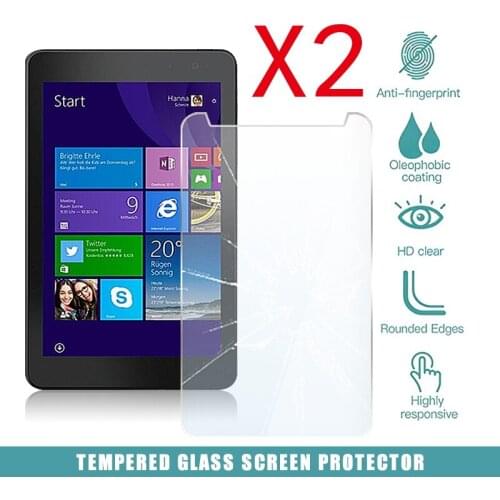 2Pcs Tablet Tempered Glass Screen Protector Cover for Dell Venue 8 Pro 5855 HD Eye Protection Anti-Screen Breakage Tempered Film