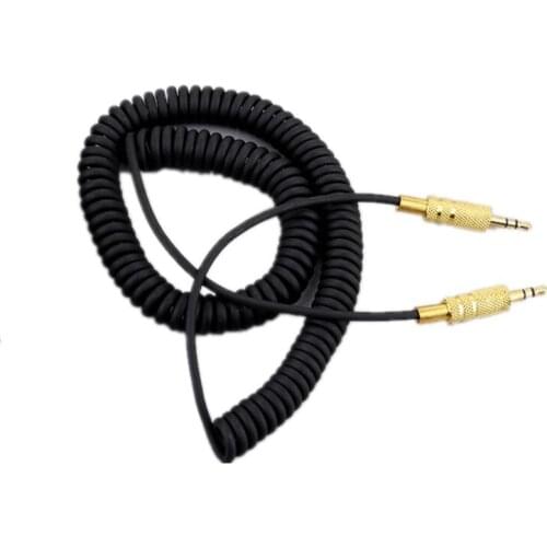 3.5 mm audio AUX Cable Spring Coiled Stereo Auxiliary Cable Charging Cable For MARSHALL Woburn Wireless Bluetooth Speaker