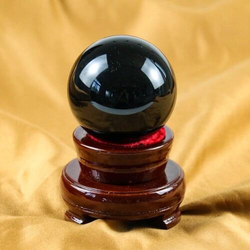 40/60mm Crystal Ball Photography Black Obsidian Sphere Crystal Ball Healing Stone Crafts Home Decor Accessories Hope Crystals