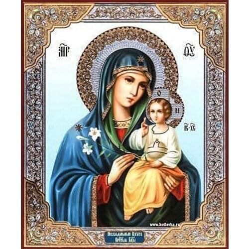 5D DIY Diamond Painting Our Lady Religion Icons Diamond Embroidery Picture of Resin Cross Stitch Full Diamond Mosaic Home Decor