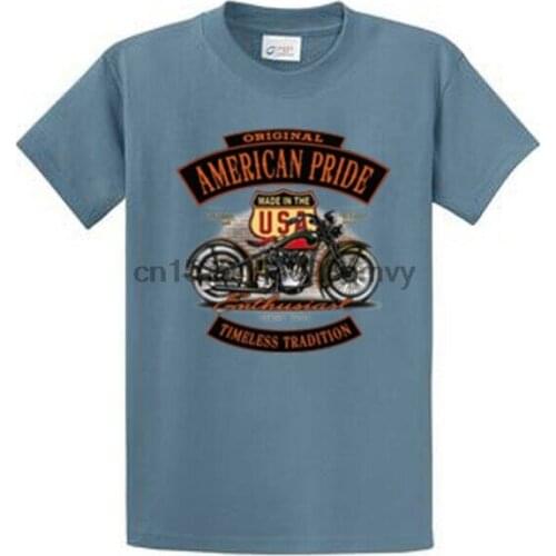 American Pride USA Bikers Printed Tee Shirt Reg to Big and Tall Size Port and Co