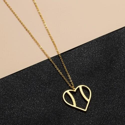 Basketball Football Soccer Heart Sheap Pendant Necklaces Hollow Love Charms Statement Sports Jewelry Gift