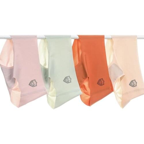 3Pcs/set Seamless Nylon Women Panties Fashion Print Intimates Sexy Low Waist Female Comfort Underwear 100%Cotton Crotch Lingerie