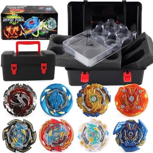 Beybleyd Burst with Carry Box Gyroscope Alloy Bey Blade Burst Spinner Kit with Handle Two-Way Launcher Battle Spinner