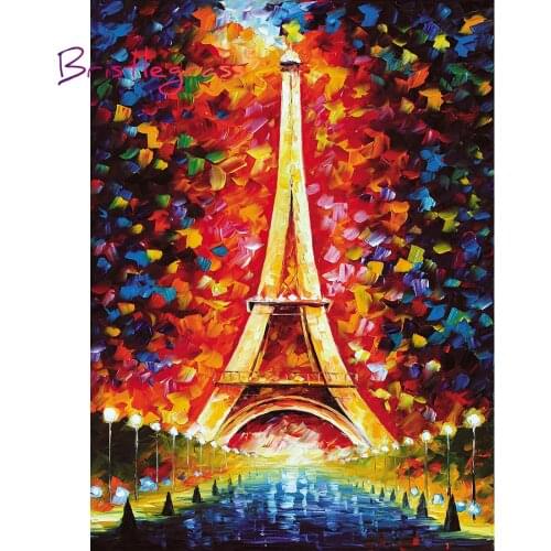 BRISTLEGRASS Wooden Jigsaw Puzzles 500 1000 Pieces Eiffel Tower Educational Toy Collectibles Decorative Wall Painting Home Decor