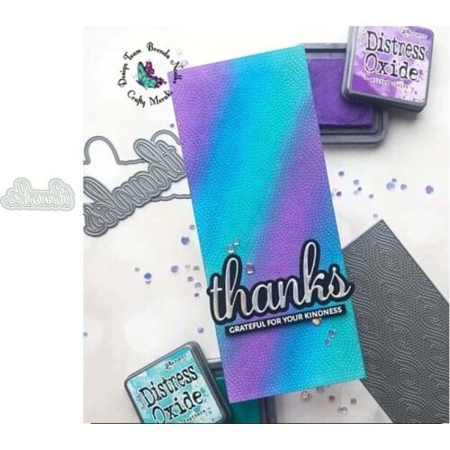 2021 New Arrival thanks Words Diy Metal Cutting Dies Craft for Scrapbooking Handmade Mould Blade Punch Stencils Dies Cut Model