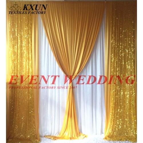 New Design Sequin Ice Silk Wedding Backdrop Curtain Stage Background For Event Decoration