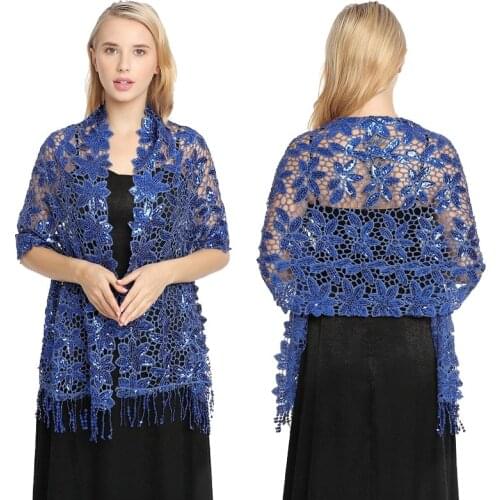 Luxury Sequins women evening dresses shawls and wraps bride bridesmaid wedding shawl ladies party cape scarf foulard femme