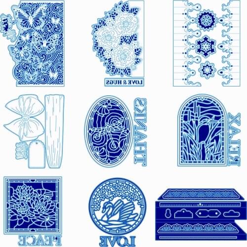 Hollowed Butterfly Bird Edge 3D Frame Flower Metal Cutting Dies for Scrapbooking DIY Photo Album Card Making Decorative New 2019