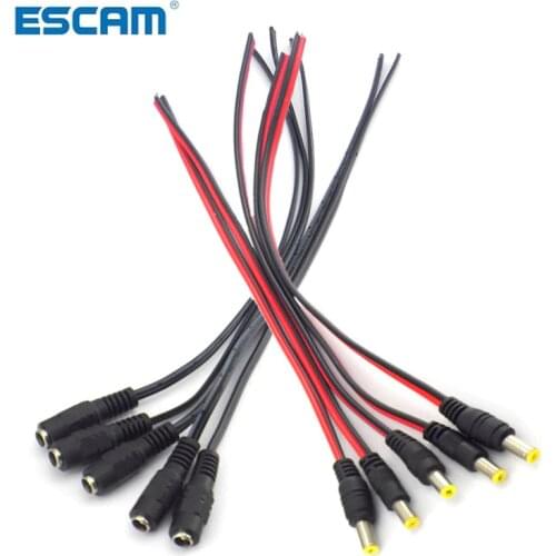 Connectors DC Male Female Plug Cable for CCTV Camera Security System DC Power Extension Cable Plug Adaptor 2.1*5.5mm