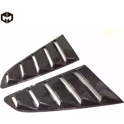 Carbon Fiber Car Rear Window Louver Air Vent Sun Visor Window Sunshade Cover Car Accessories Body Kit for Mustang