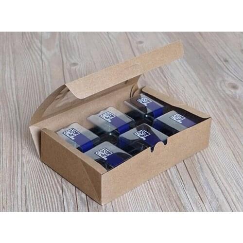 Baking Kraft blue Box Packaging Valentine Chocolate Box Mooncake Packing Boxes Party Handmade Favors