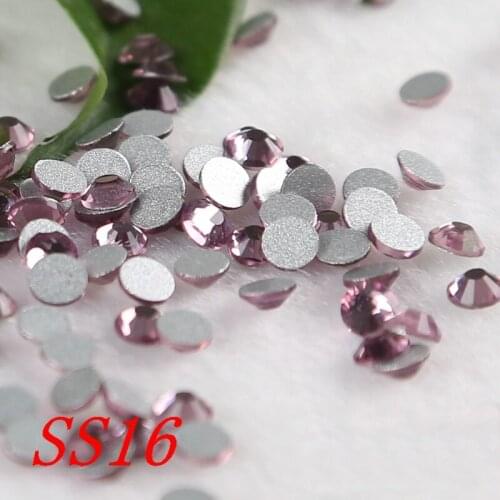 SS16 1440PCS light amethyst Rhinestons For Nails Art Crystal Glass Rhinestones non hotfix flatback rhinestones