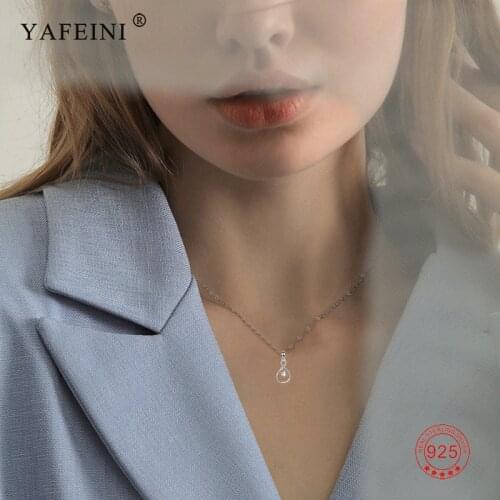 YFN 925 Sterling Silver Necklace Infinity Love Pendant Necklace Crystal Cubic Zirconia Jewelry Collier For Women Trendy Jewelry