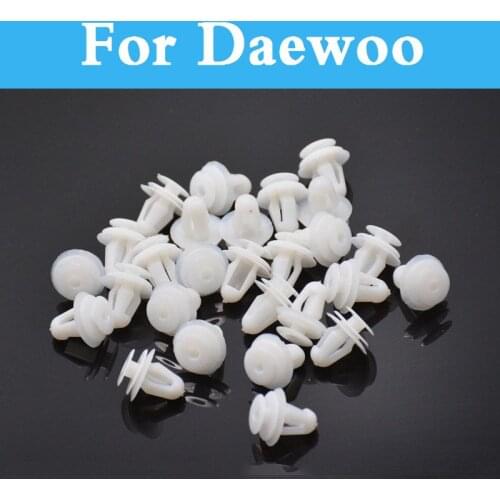 50pcs Vehicle Car Styling White Plastic Rivets Fastener Door Fender Clips For Daewoo Winstorm Nubira Sens Tosca Matiz Nexia