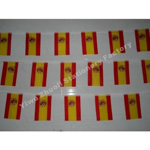 0 Spain Banners String Flags 5 Meter Long 21*14CM Decorative Flag Banner Team Fans Supplies Free Shipping
