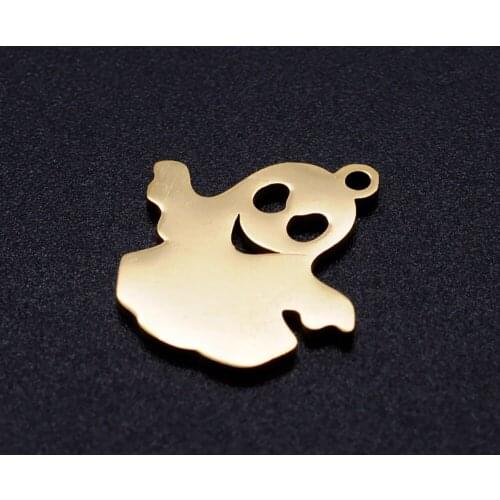 10pcs/lot Stainless Steel Lovely Charms Metal 18*17 mm Charms Mirror Polished Animal Charms For Jewelry Making Accessories
