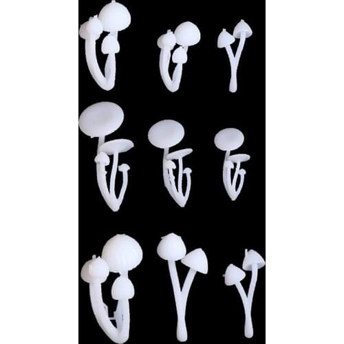 3pcs 3D Mushroom/1Pc Mini Rose Flower Shape Epoxy Molds Silicone UV Resin Mold Crafts Jewelry Making Micro Landscape Model