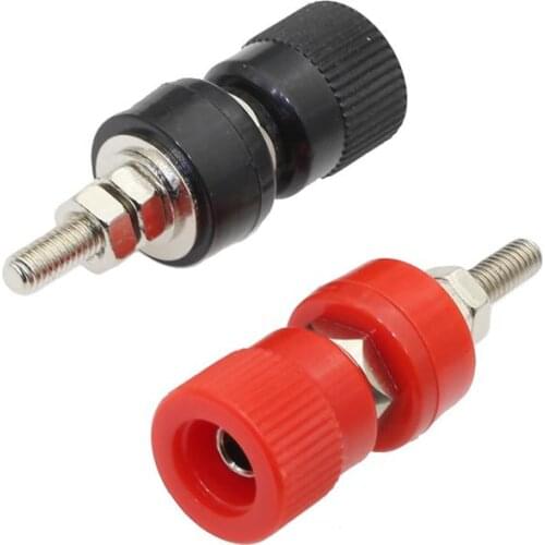 4pcs 4mm Banana Binding Post Panel Socket M4 Thread Terminal Jack BS4620