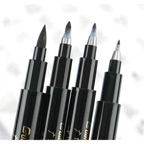 4PCS/set Brush Pen Calligraphy Pen Chinese Words Learning Stationery StudentArt DrawingMarker Pens School Supplies markers manga