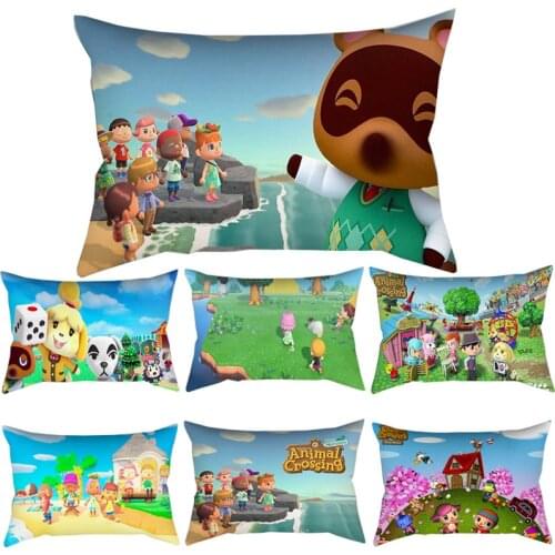 50*30CM No pillow insert Game Animal Crossing Prop pillow case bedroom decorate Animal Crossing Gift