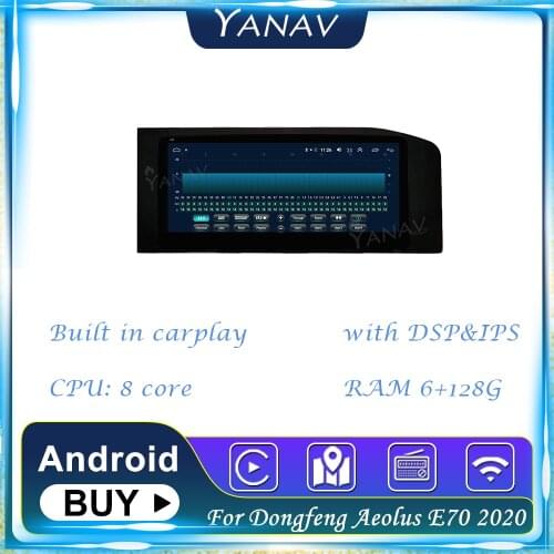 Car Radio Android Stereo Receiver For Dongfeng Aeolus E70 2020 GPS Navigation Multimedia MP3 Player Built in Carplay Head Unit