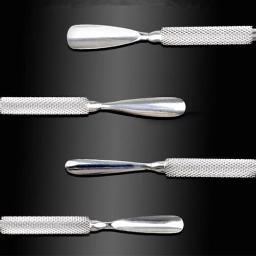 Double Sided Nail Cuticle Pusher Finger Dead Skin Remover Stainless Steel Cleaner Nail Art Pedicure Tool